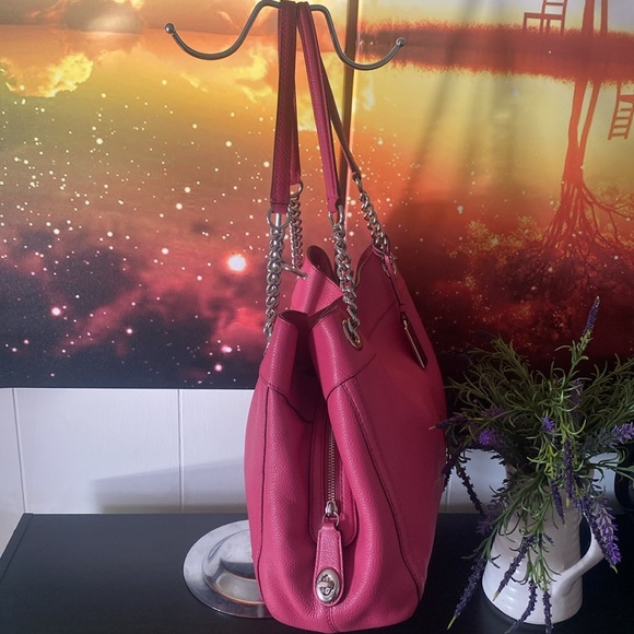 Pink Coach Edie Shoulder Bag - Picture 12 of 15